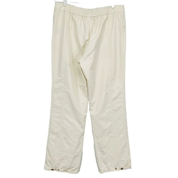 Ralph Lauren Active Women's Pants Size 12 Mesh Lined Relaxed Straight Leg Ivory - Picture 2 of 11